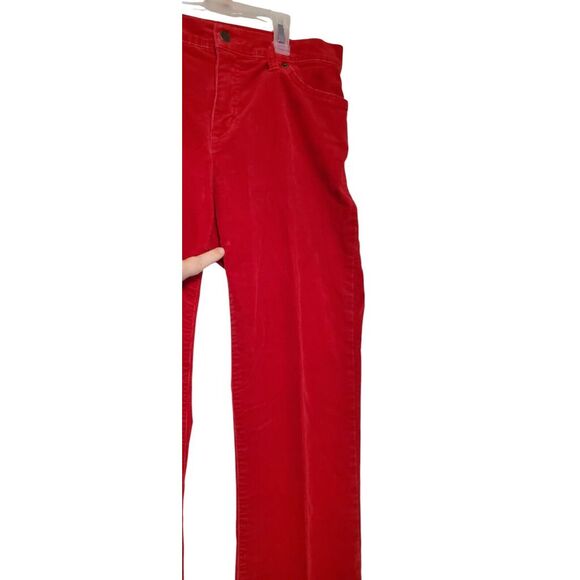 Vintage Ralph Lauren‎ Straight Corduroy Jeans Pants Trousers Size 10 P 31x28 Red - Picture 2 of 10